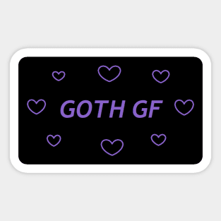 Goth girlfriend Sticker